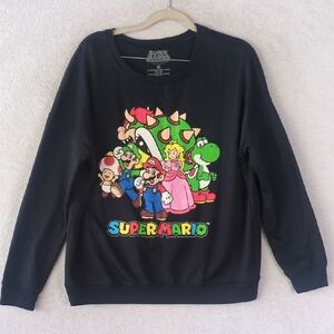 Super Mario Men's Yoshi Bowser Long Sleeve‎ Shirt Size M